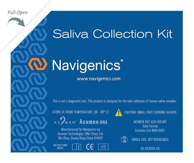 Navigenics Saliva Collection Kit packaging