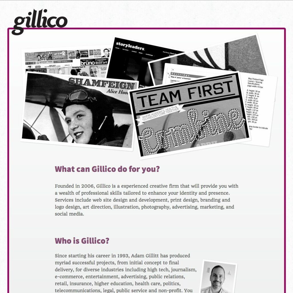 Gillico business home page 2013