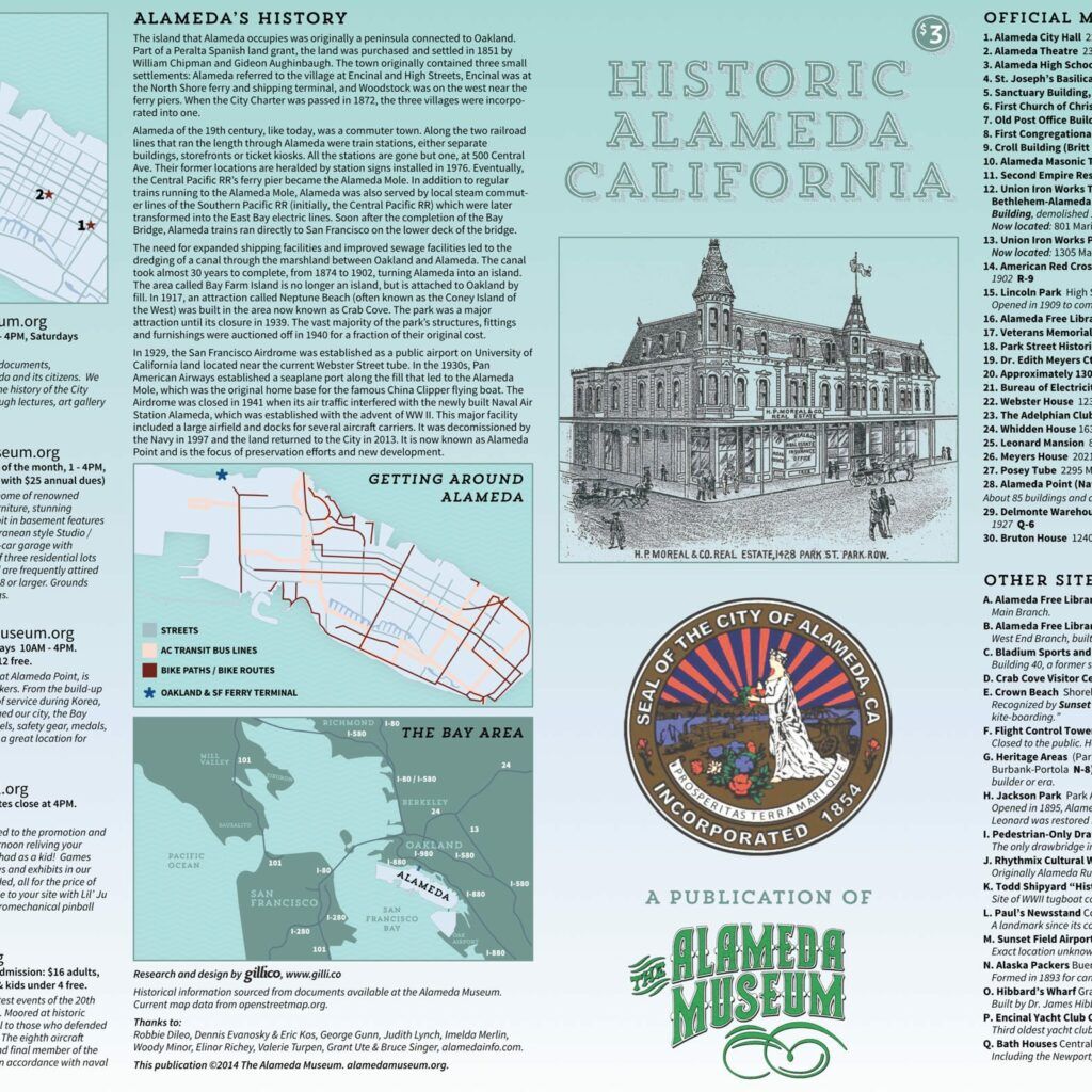 Alameda Historical Map Exterior original