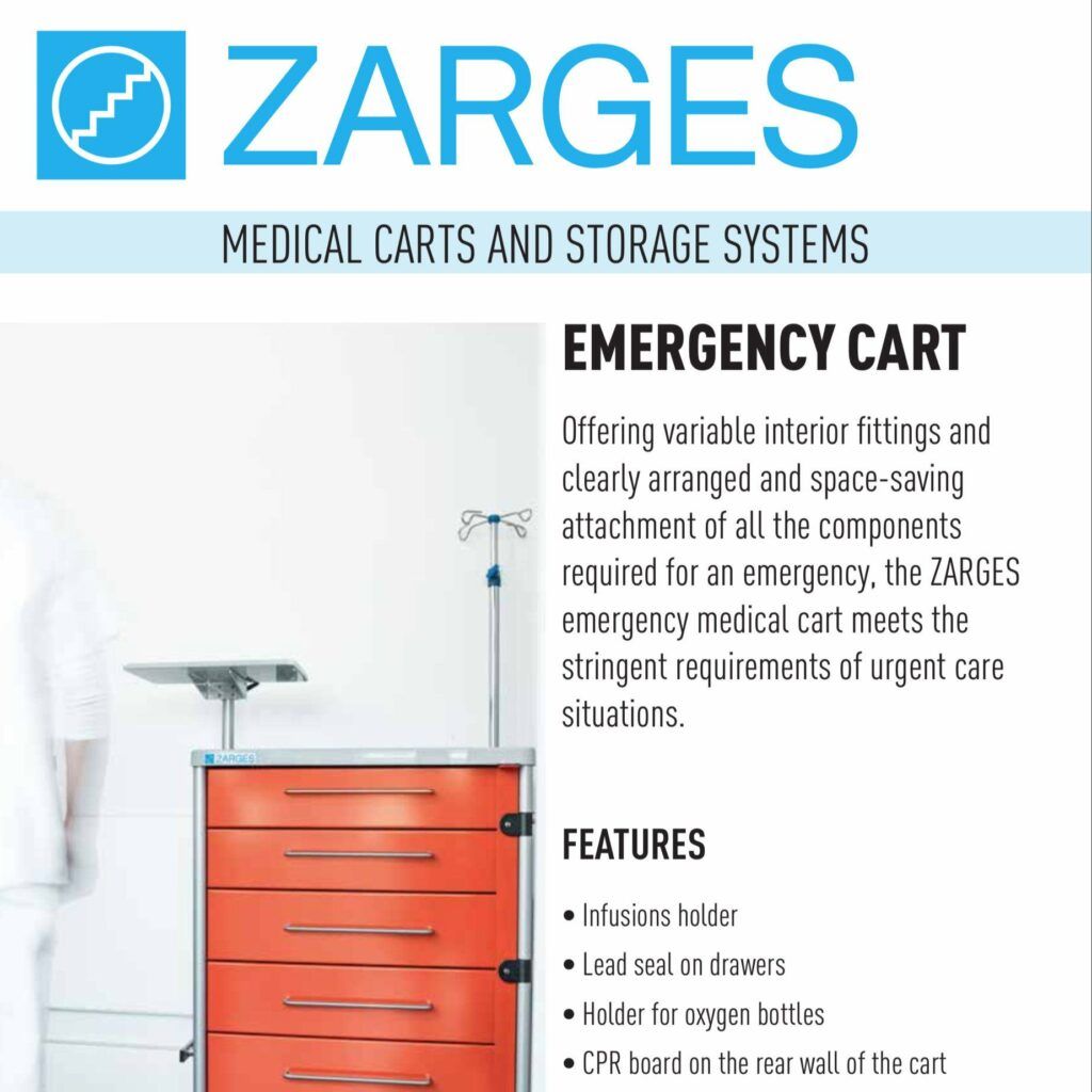 ZARGES Medical Emergency Cart datasheet
