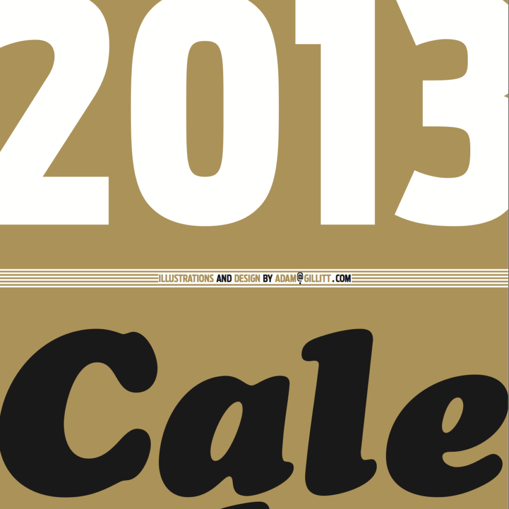 2013 self-promotional calendar, Cover