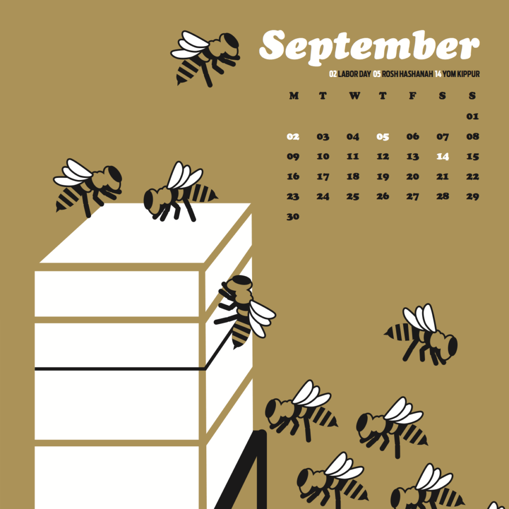 2013 self-promotional calendar, September