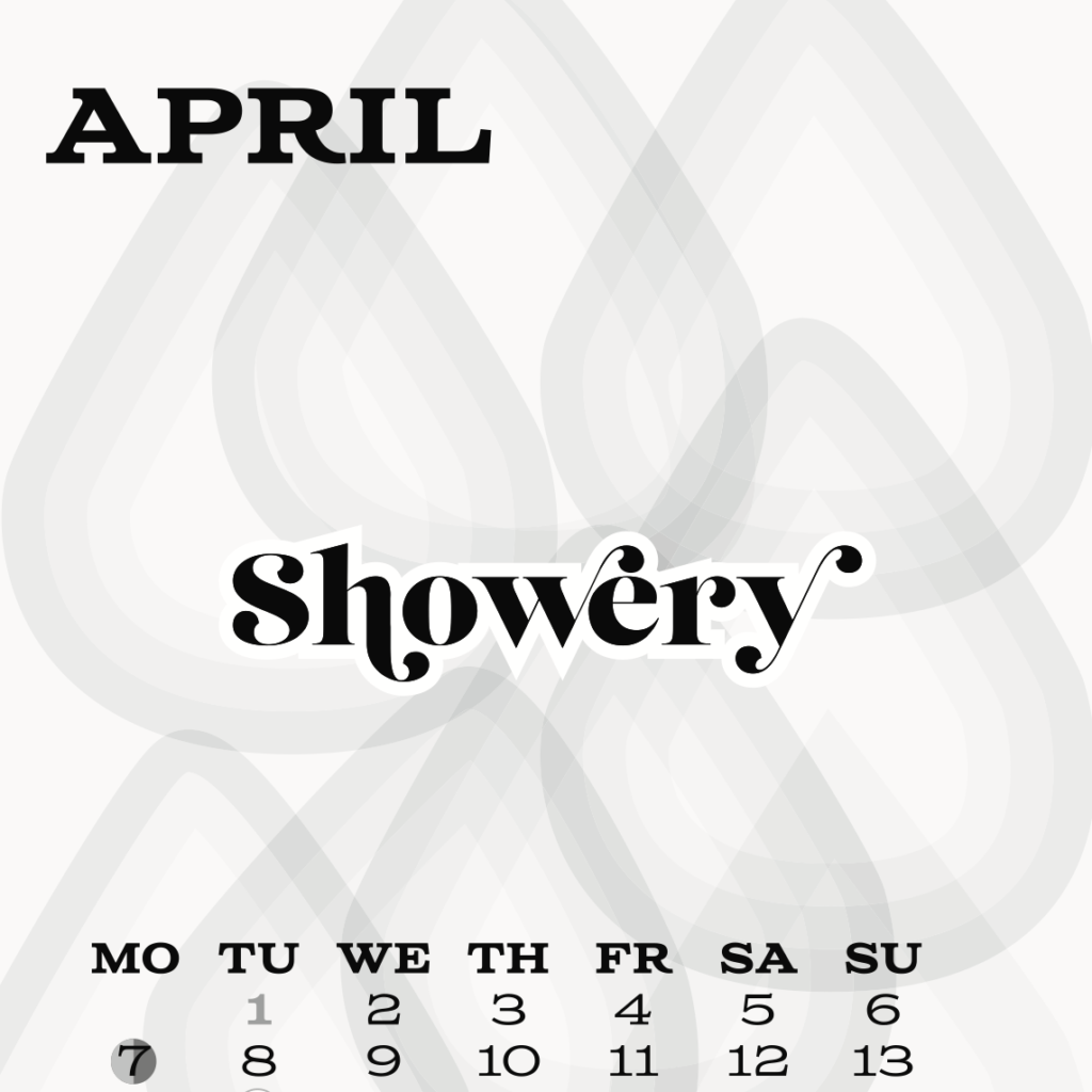 2014 self-promotional calendar, April