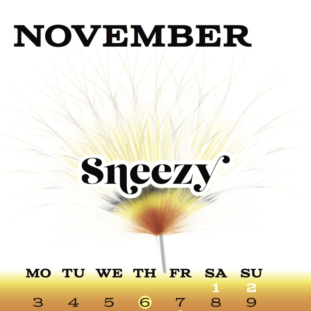 2014 self-promotional calendar, November