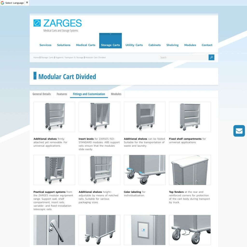 ZARGES Medical product page