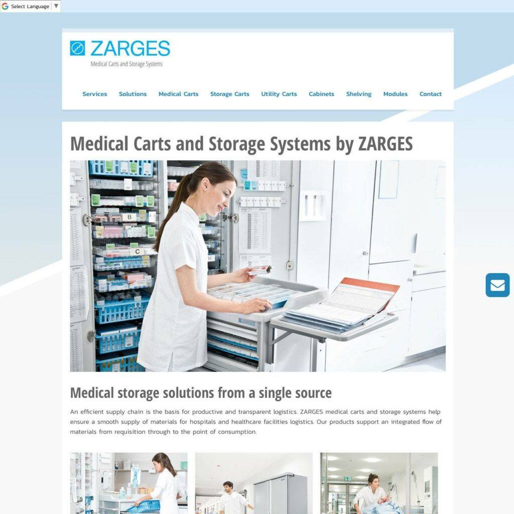 ZARGES Medical home page