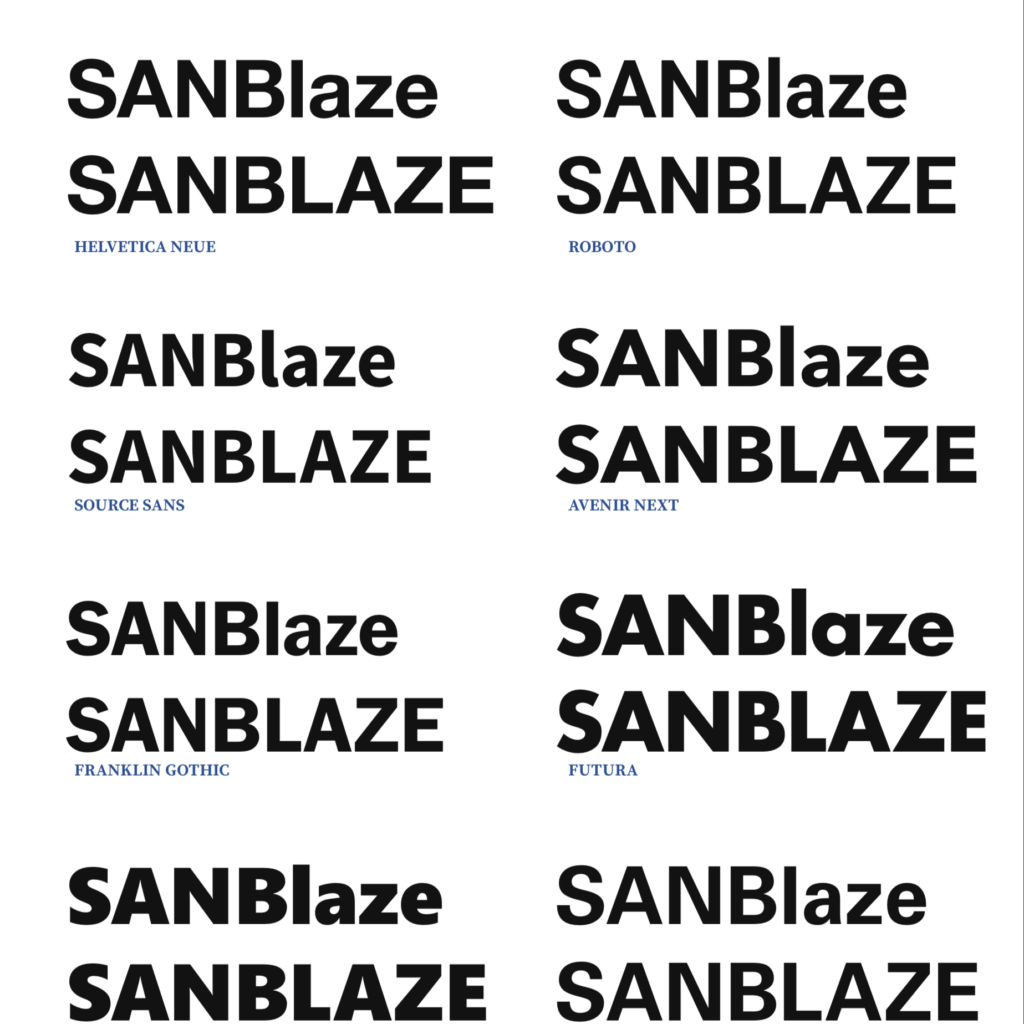 SANBlaze logo type choices