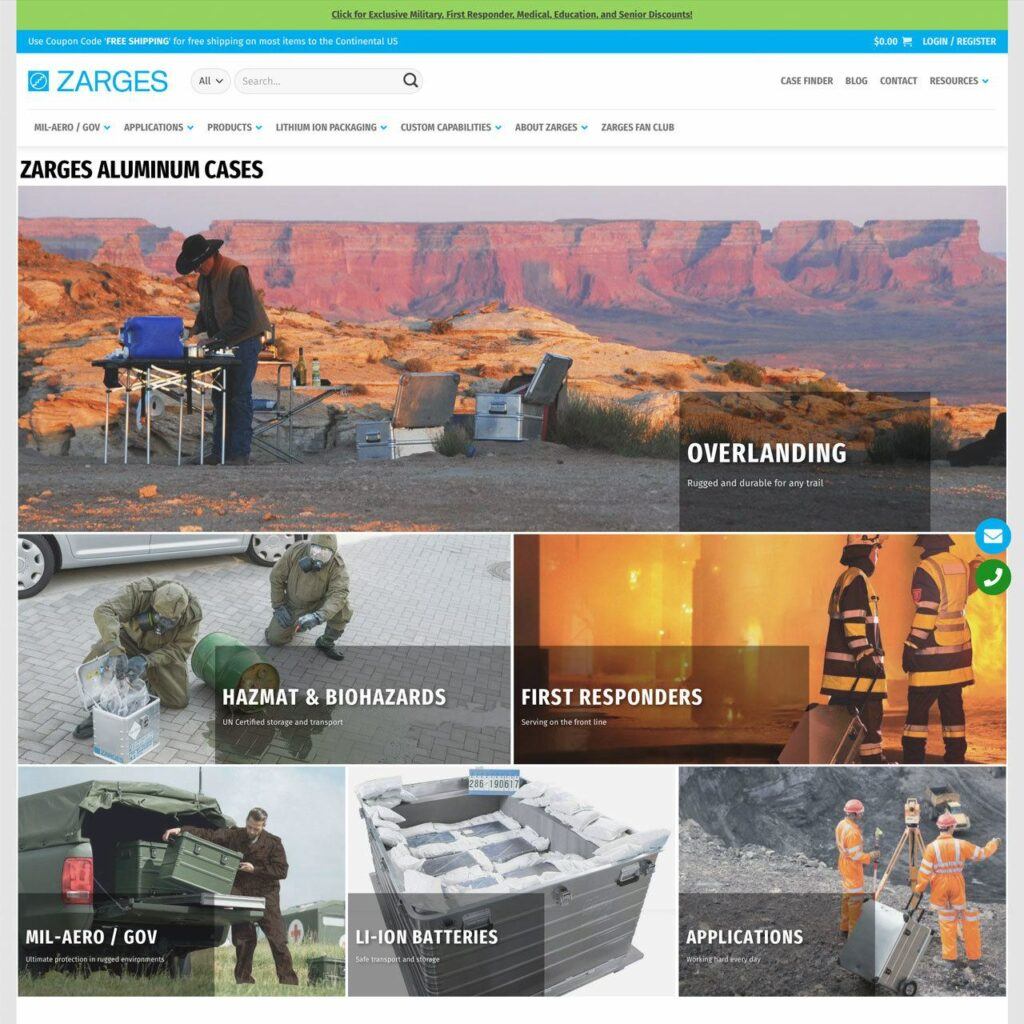 ZARGES USA home page