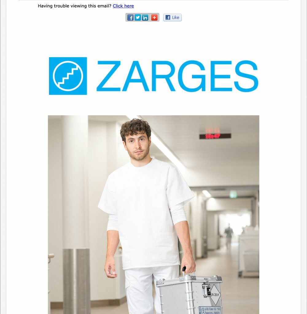 ZARGES Biohazard email